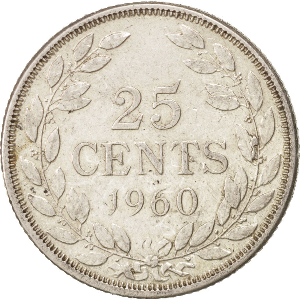 Liberia, 25 Cents, 1960, MBC+, Plata, KM:16