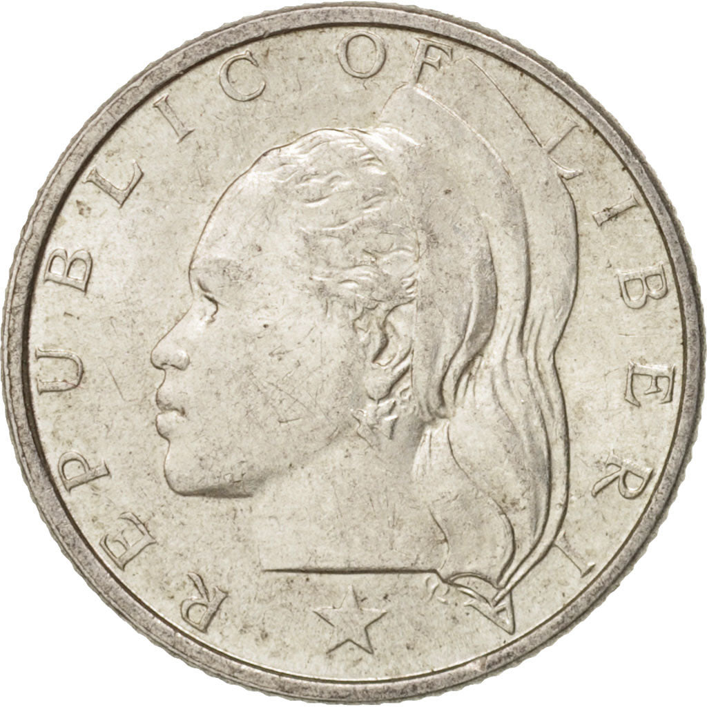 Moneta, Liberia, 10 Cents, 1960, SPL, Argento, KM:15