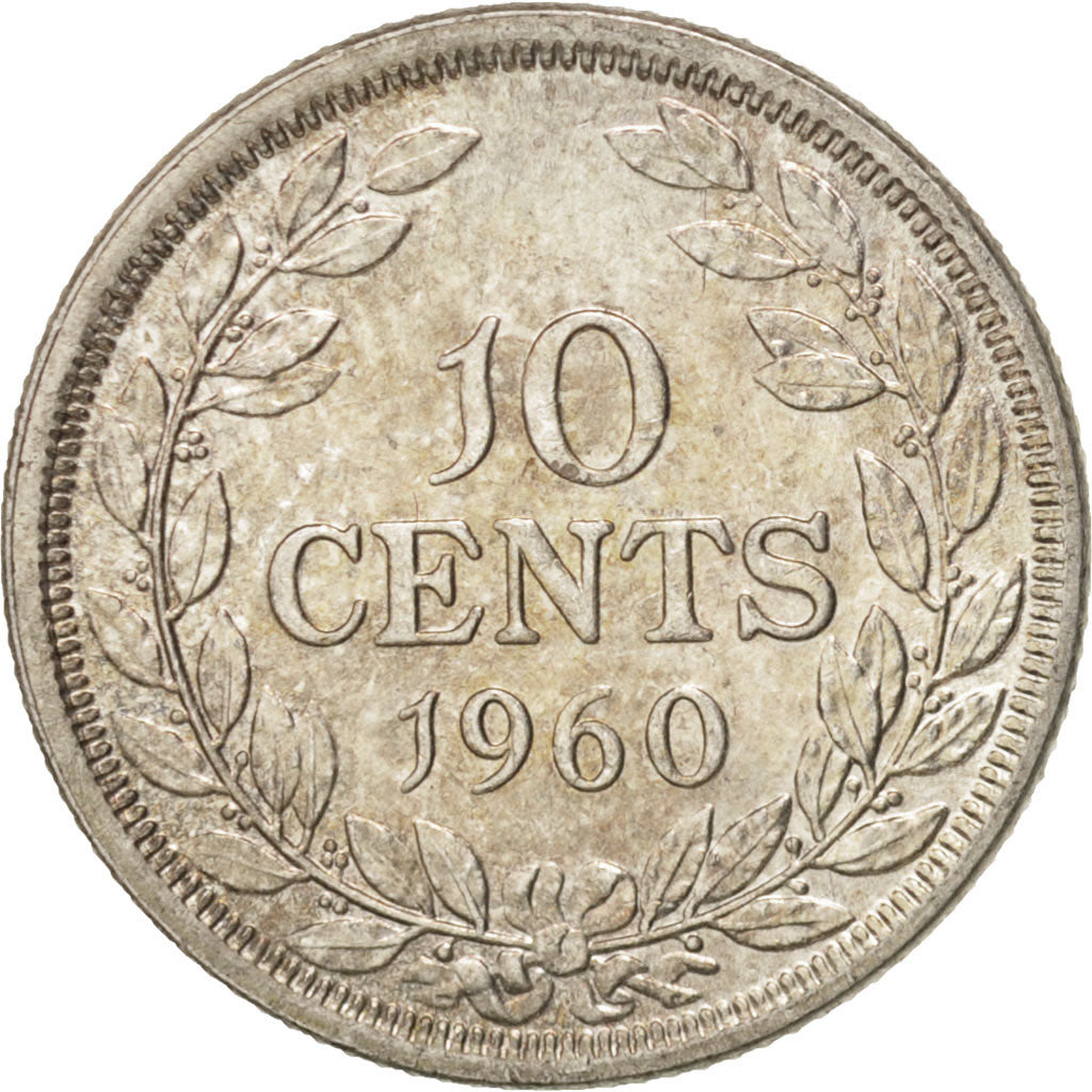Liberia, 10 Cents, 1960, MS(65-70), Silver, KM:15