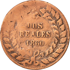 Moneda, Argentina, BUENOS AIRES, 2 Reales, 1860, BC, Cobre, KM:11