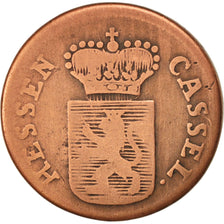 German States, HESSE-CASSEL, Friedrich II, Kreuzer, 1783, VF(20-25), Copper