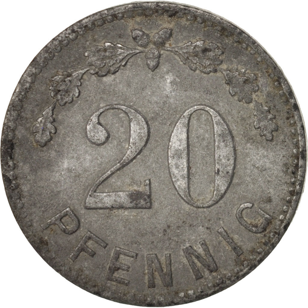 Moneta, Niemcy, 20 Pfennig, EF(40-45), Cynk
