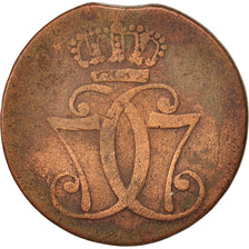 Moneta, Dania, Christian VII, Skilling, 1771, VF(20-25), Miedź, KM:616.1