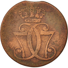 Coin, Denmark, Christian VII, Skilling, 1771, VF(20-25), Copper, KM:616.1
