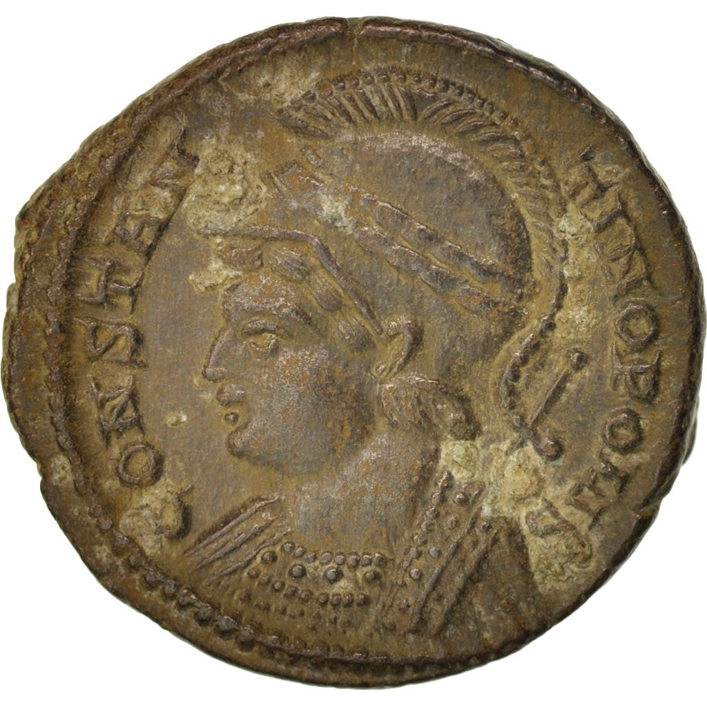 Münze, Constantine I, Nummus, 332-333, Trier, SS+, Kupfer, RIC:VII 543 P