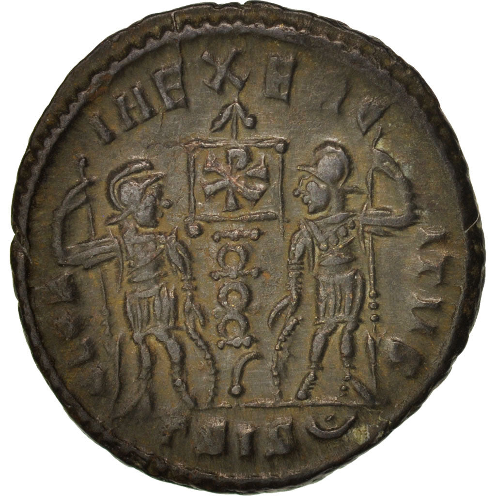 Moneta, Constantius II, Nummus, 337-341, Siscia, SPL-, Rame, RIC:VIII 91