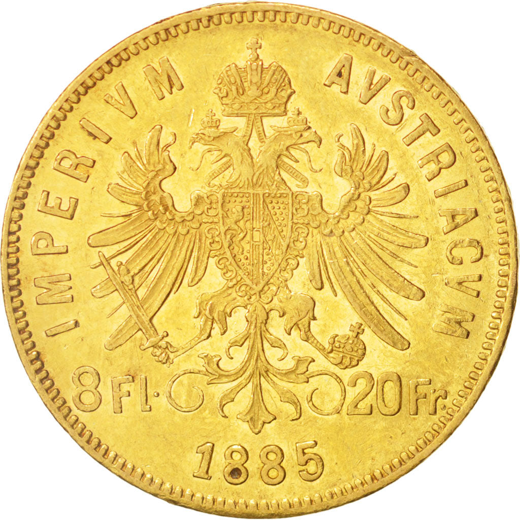 Moneta, Austria, Franz Joseph I, 8 Florins-20 Francs, 1885, SPL, Oro, KM:2269