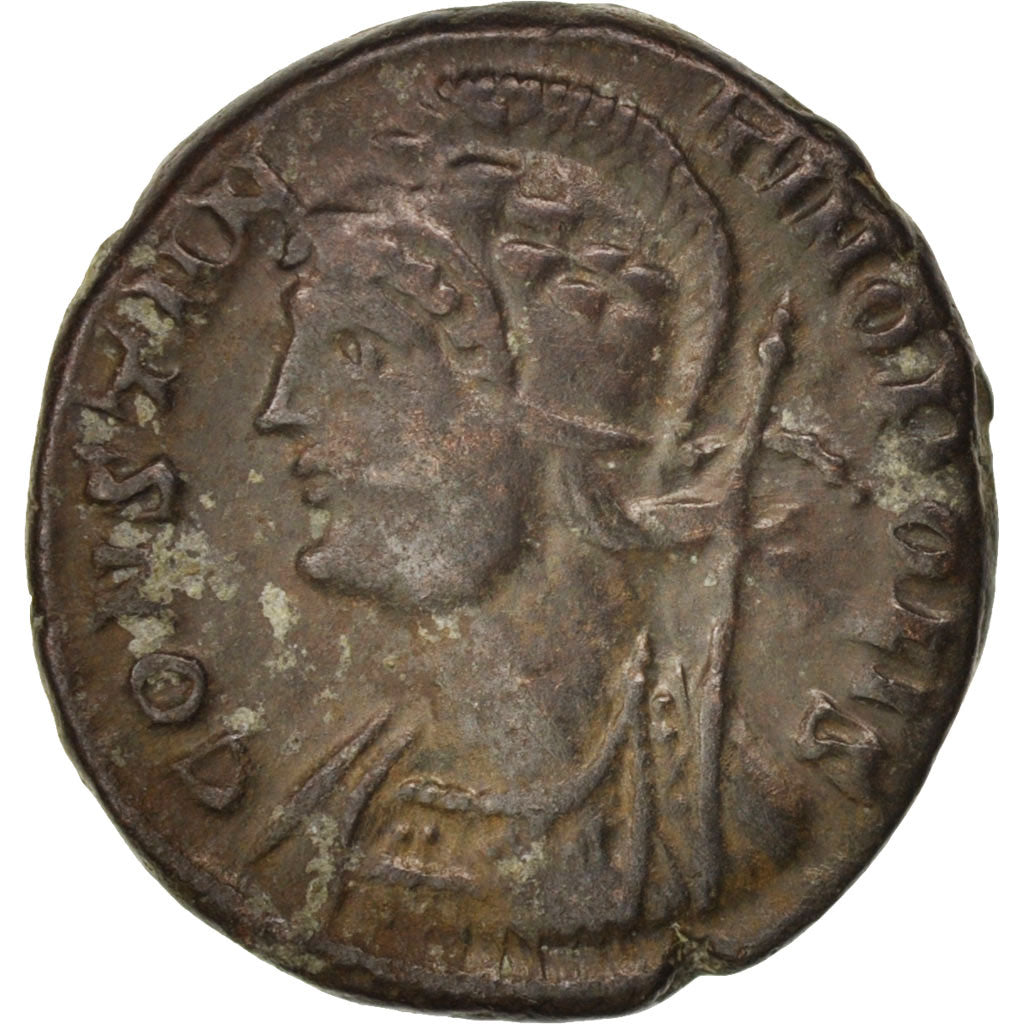 Moneta, Constantine I, Nummus, Trier, BB+, Rame, RIC:VII 563 P