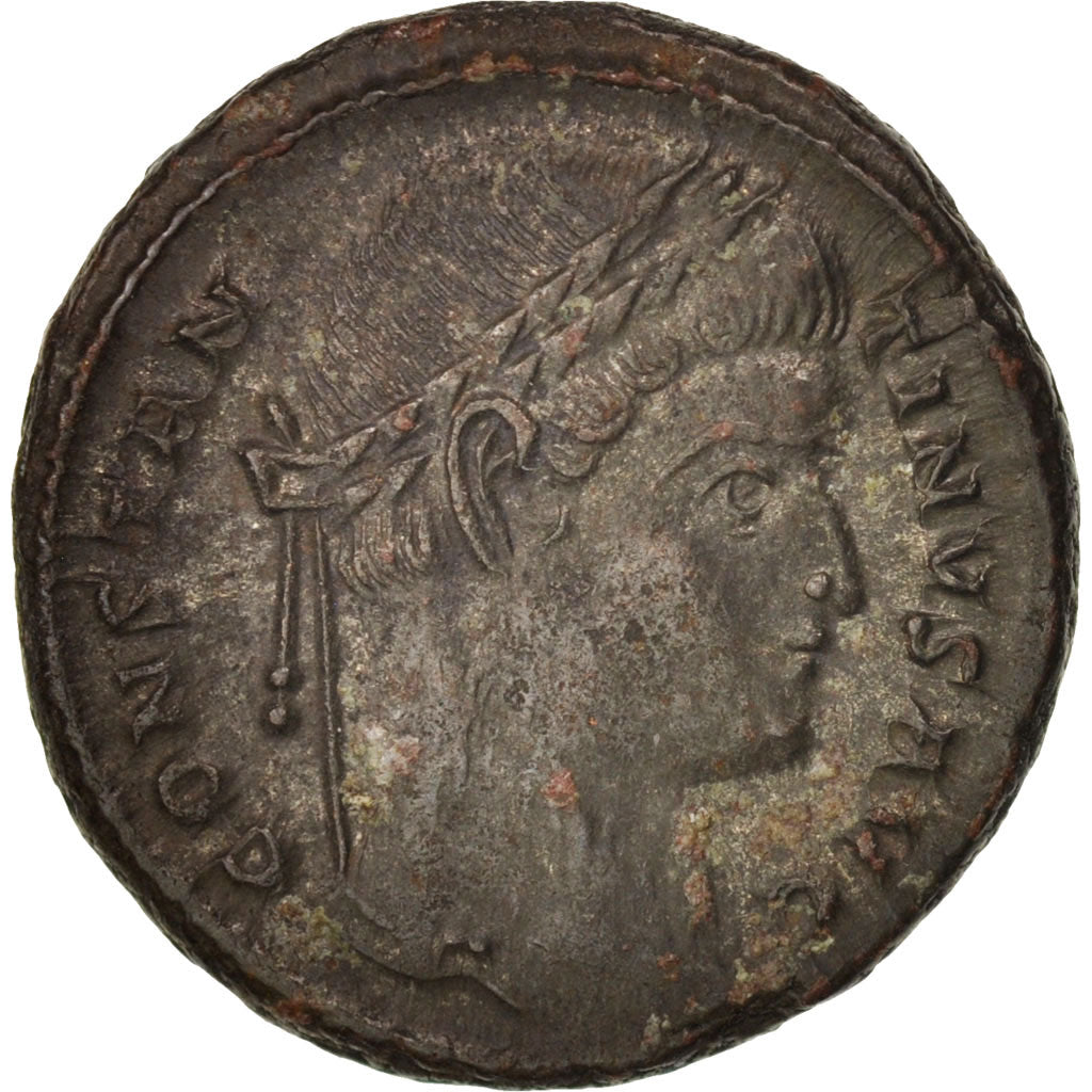 Coin, Constantine I, Nummus, 322, Trier, AU(55-58), Copper, RIC:VII 475