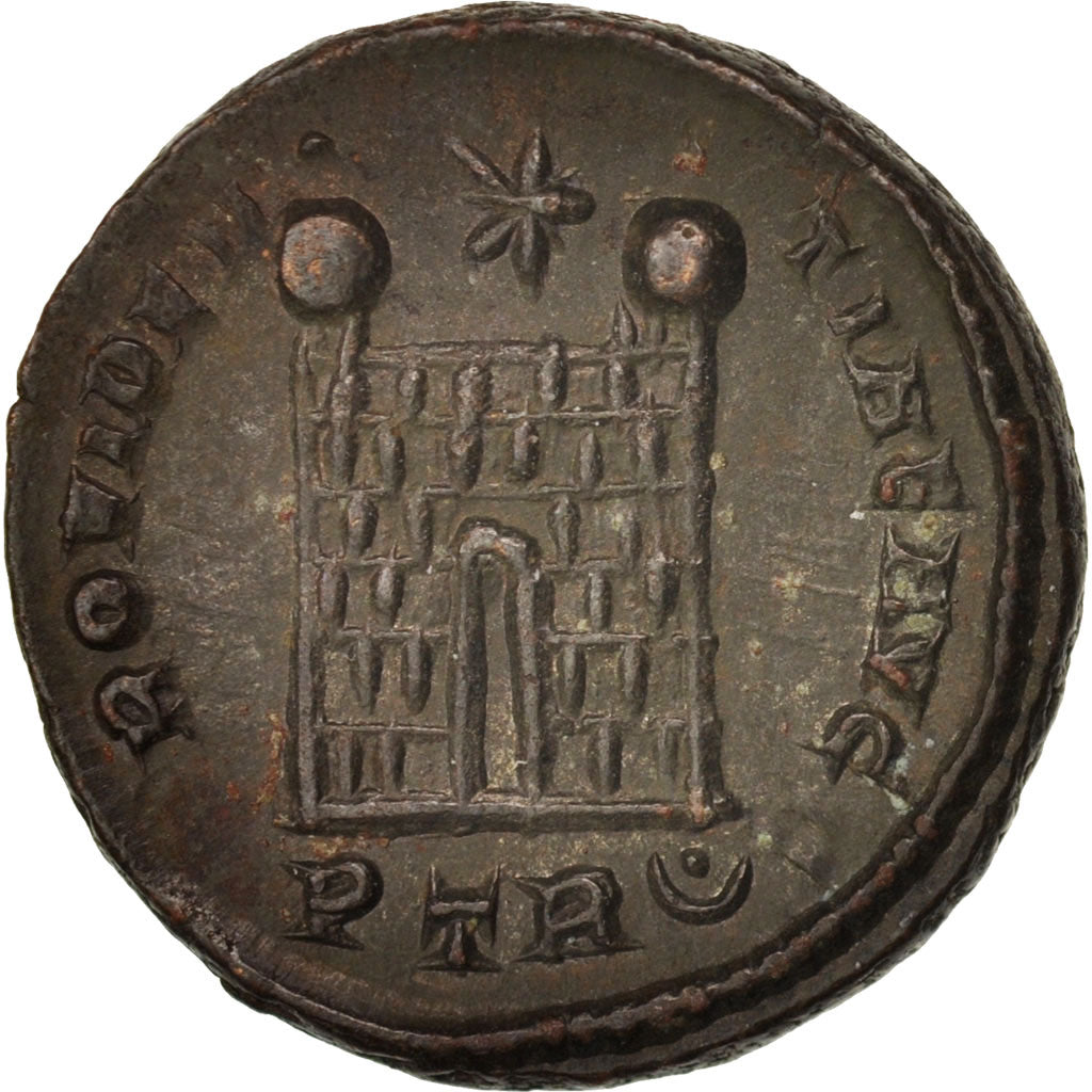 Coin, Constantine I, Nummus, 322, Trier, AU(55-58), Copper, RIC:VII 475