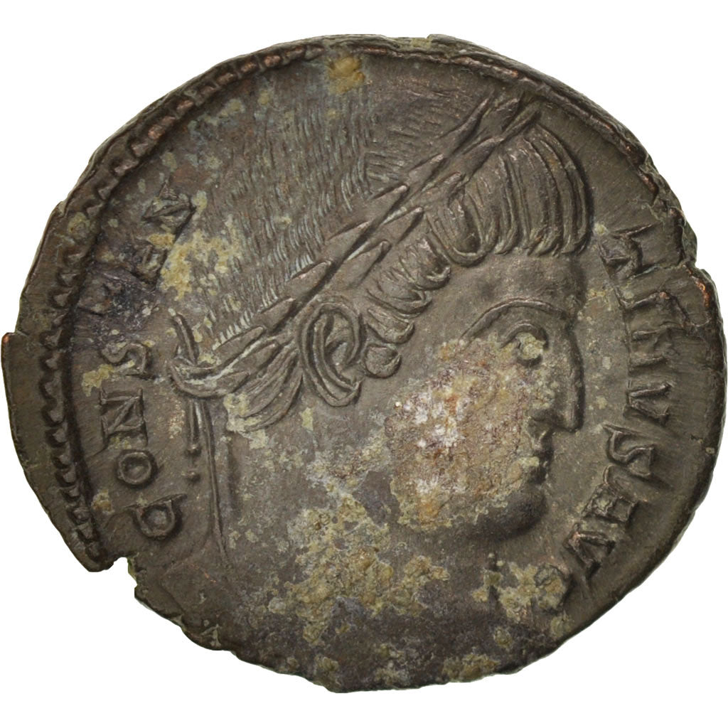 Moneta, Constantine I, Nummus, 323-324, Trier, AU(50-53), Miedź, RIC:VII 435 P