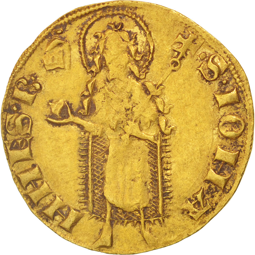 France, Orange, Raymond V, Florin D'or, Orange, EF(40-45), Gold, Duplessy:2072