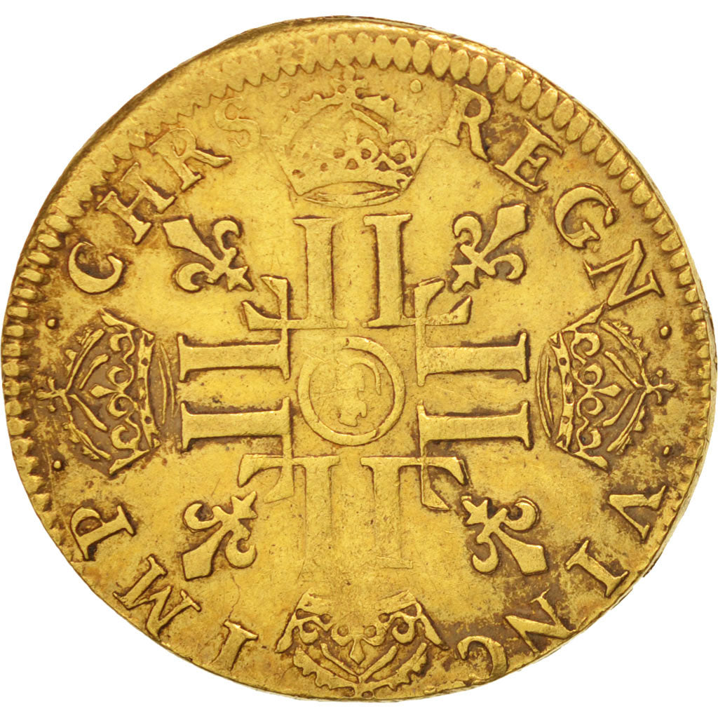 Moneta, Francia, Louis XIV, Louis d'or à la mèche longue, Louis d'Or, 1648