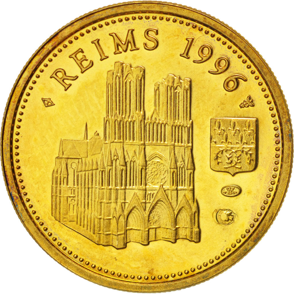 Francia, Medal, Jean-Paul II, 1996 Reims, Religions & beliefs, FDC, Vermeil