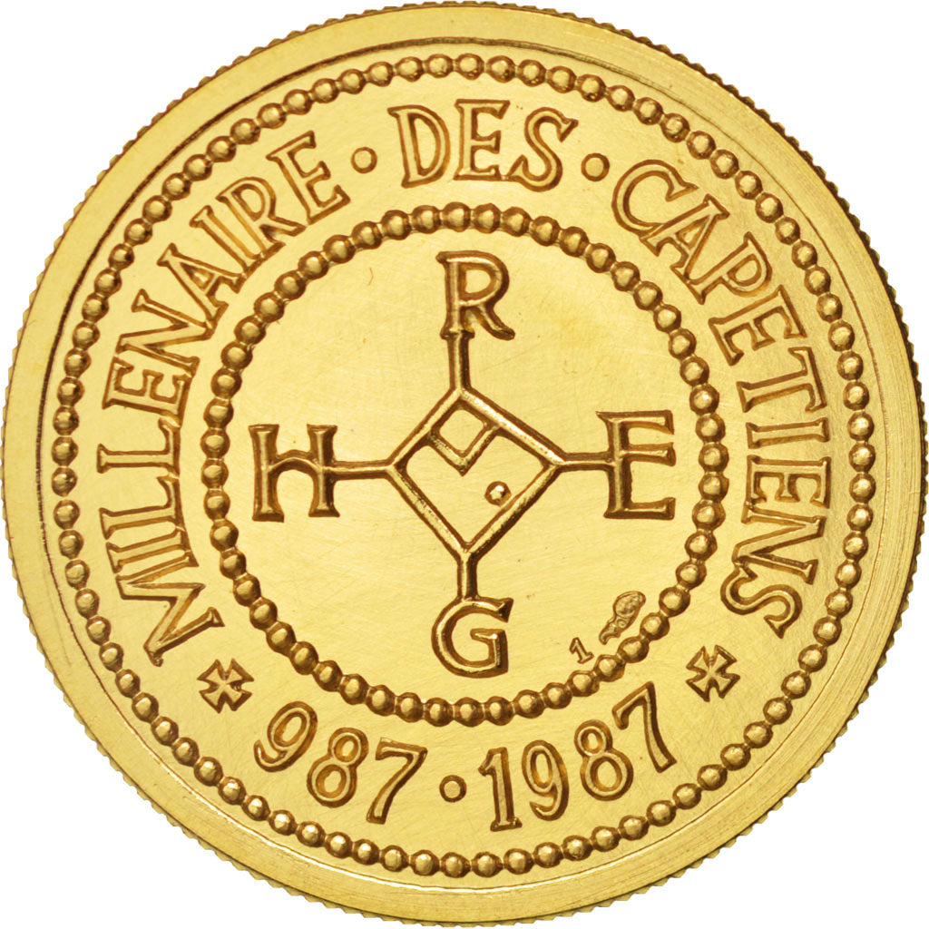 France, Medal, Hugues Capet, Millénaire des Capétiens, History, MS(65-70)