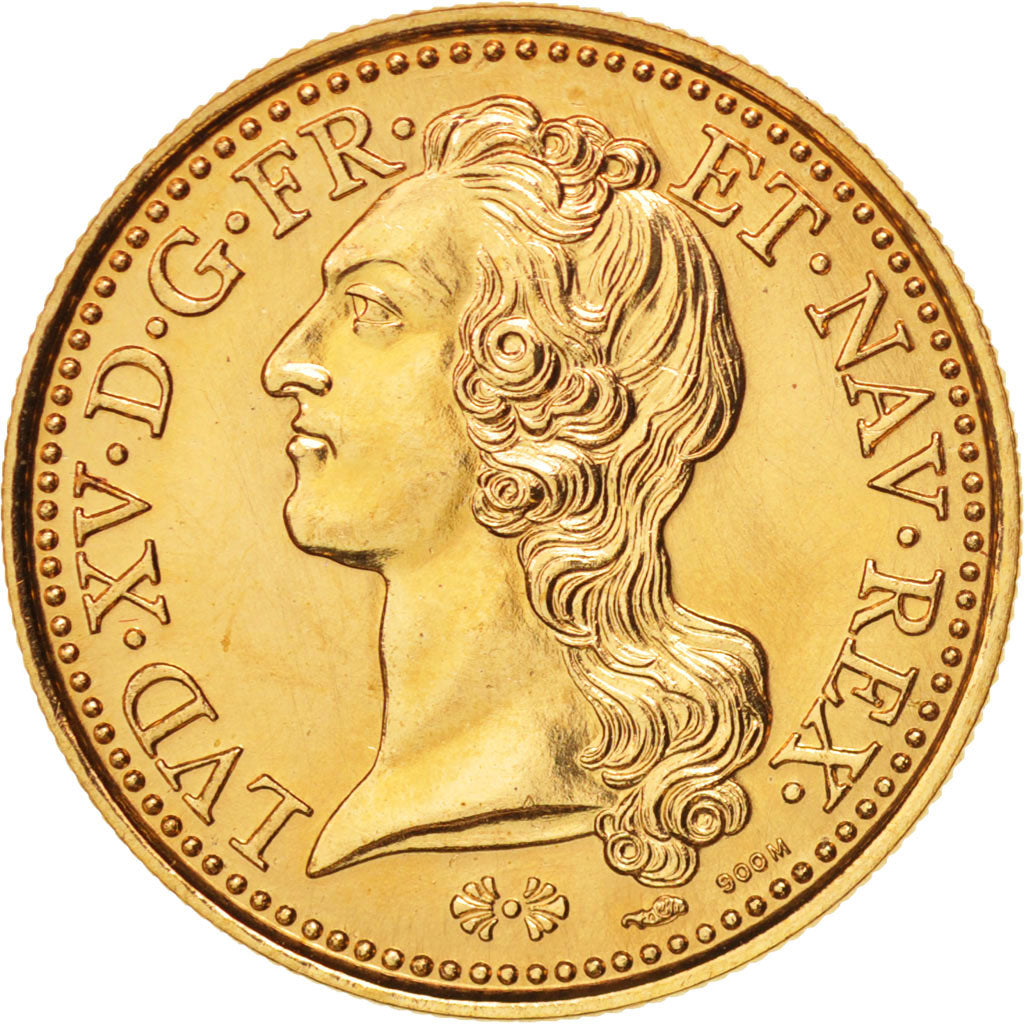 Francia, Medal, Roi de France, Louis XV, History, 1992, FDC, Oro