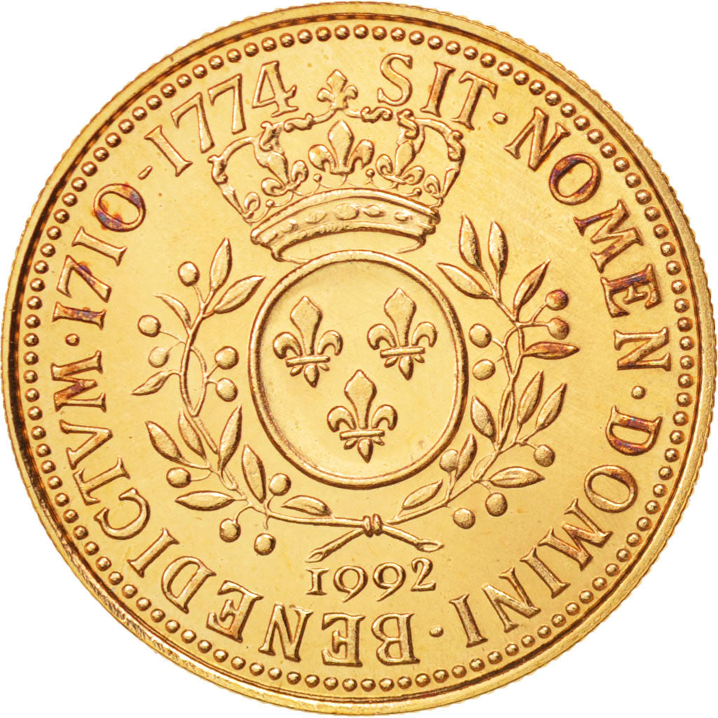 Francia, Medal, Roi de France, Louis XV, History, 1992, FDC, Oro