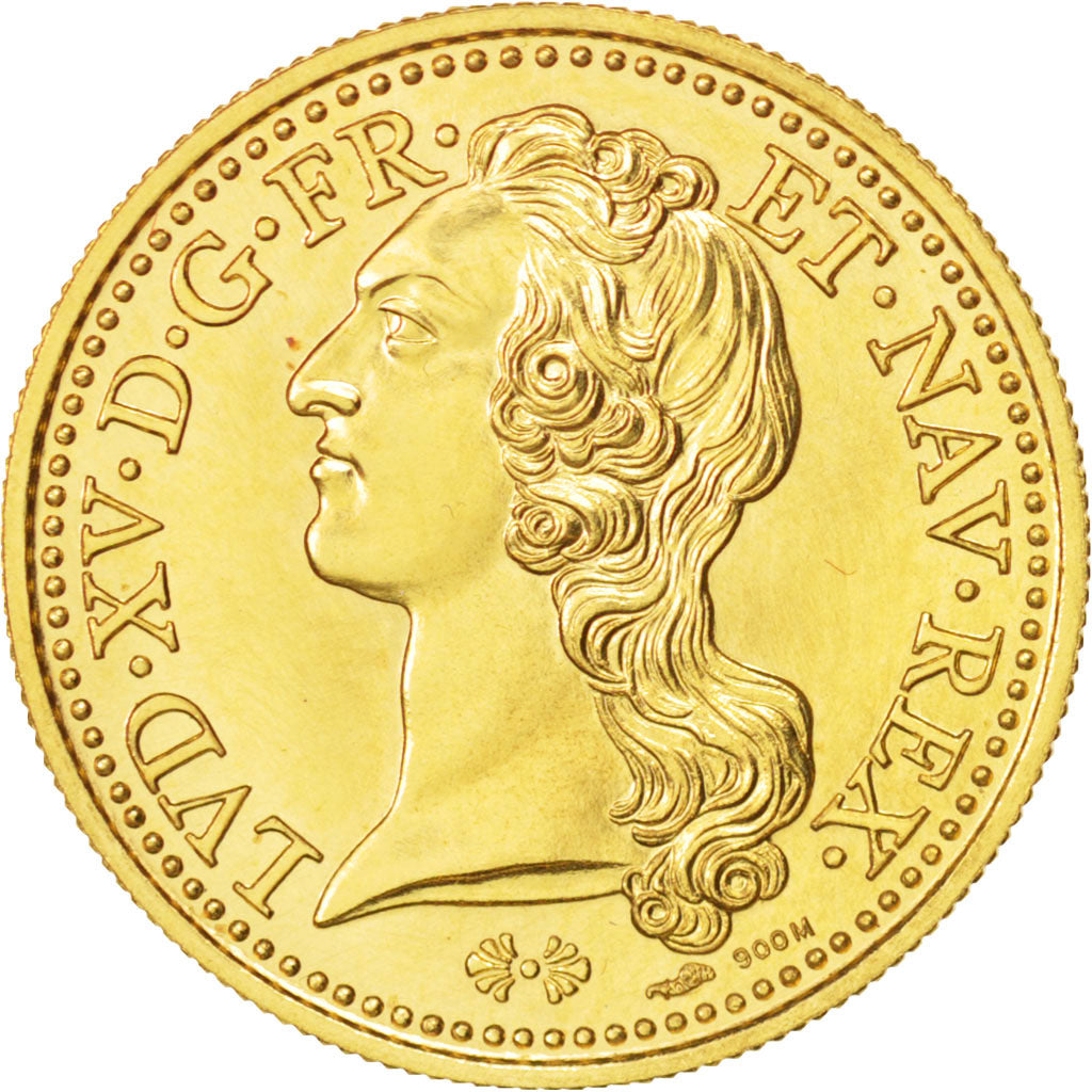 Francia, Medal, Roi de France, Louis XV, History, 1982, FDC, Oro