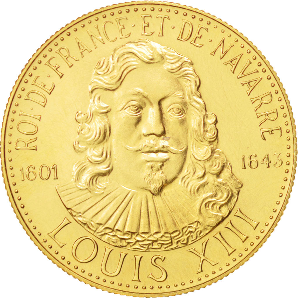 France, Medal, Les rois de France, Louis XIII, Louis XIII, History, FDC, Or