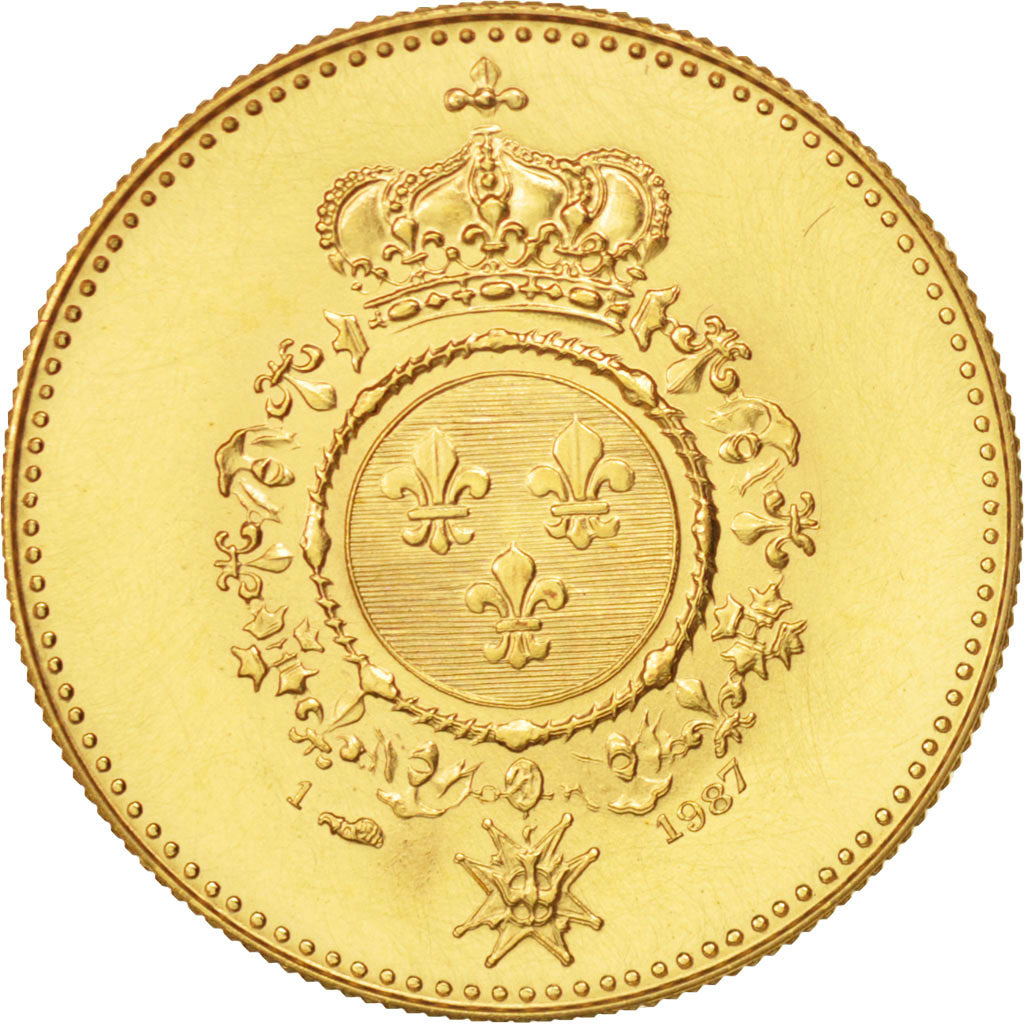 Francia, Medal, Les rois de France, Louis XIV, Louis XIV, History, FDC, Oro