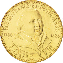 Francia, Medal, Les rois de France, Louis XVIII, Louis XVIII, History, FDC, Oro