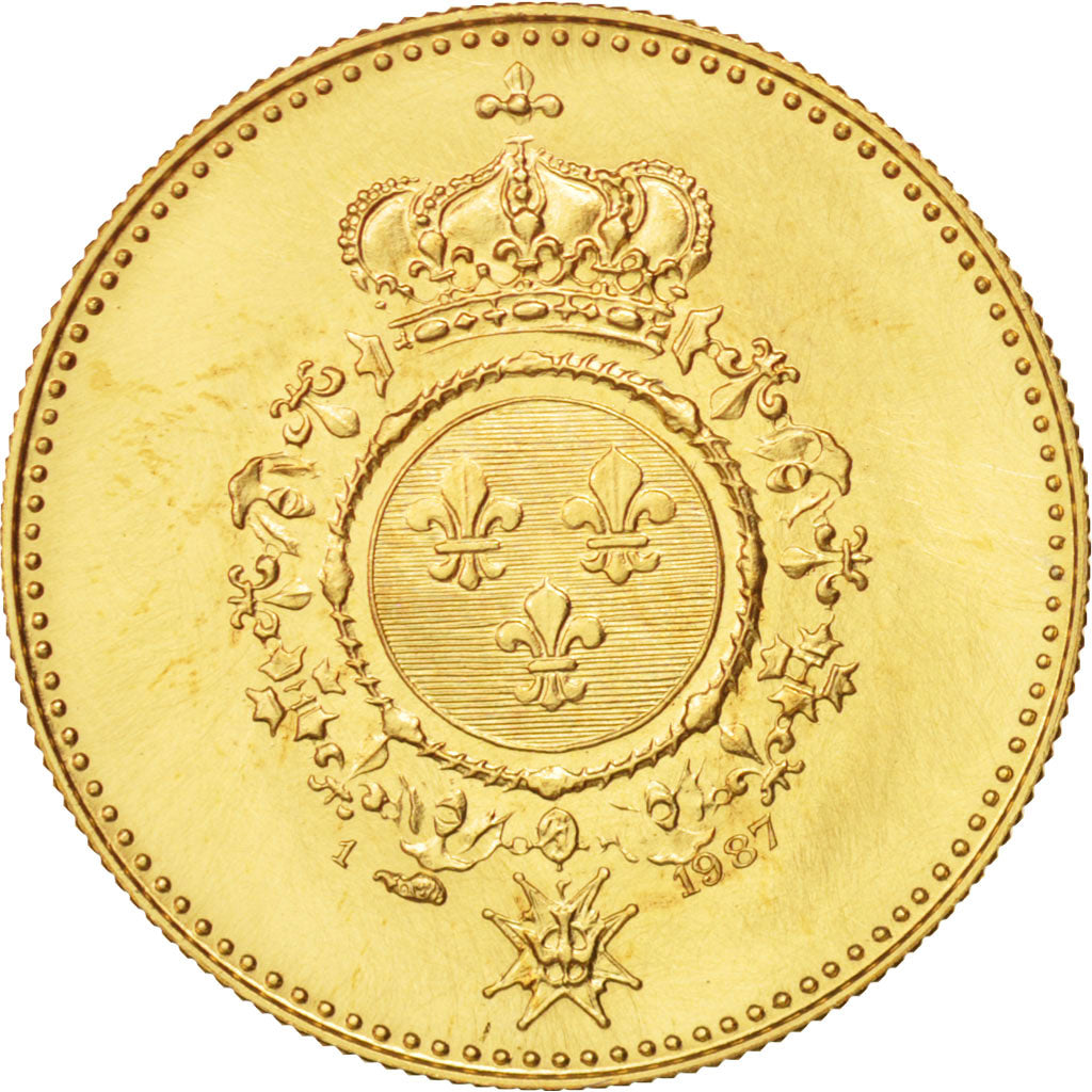Francia, Medal, Les rois de France, Louis XVIII, Louis XVIII, History, FDC, Oro