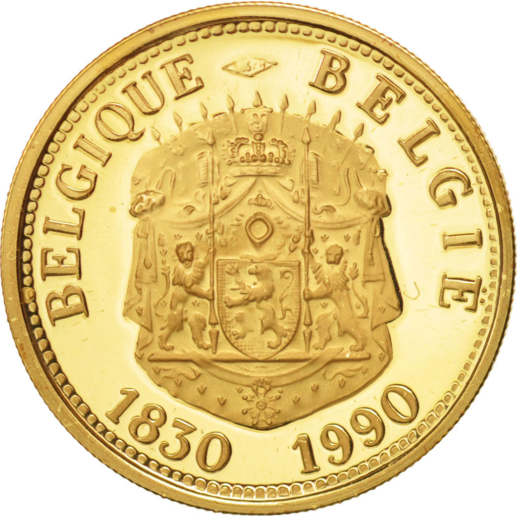 Belgium, Medal, Philippe, History, 1990, MS(65-70), Gold