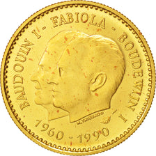 Belgium, Medal, Baudouin Ier et Fabiola, History, 1990, MS(65-70), Gold