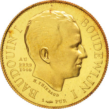 Belgio, Medal, Belgique, Baudouin I, History, 1980, FDC, Oro