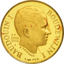 Belgium, Medal, Belgique, Baudouin I, History, 1988, MS(65-70), Gold