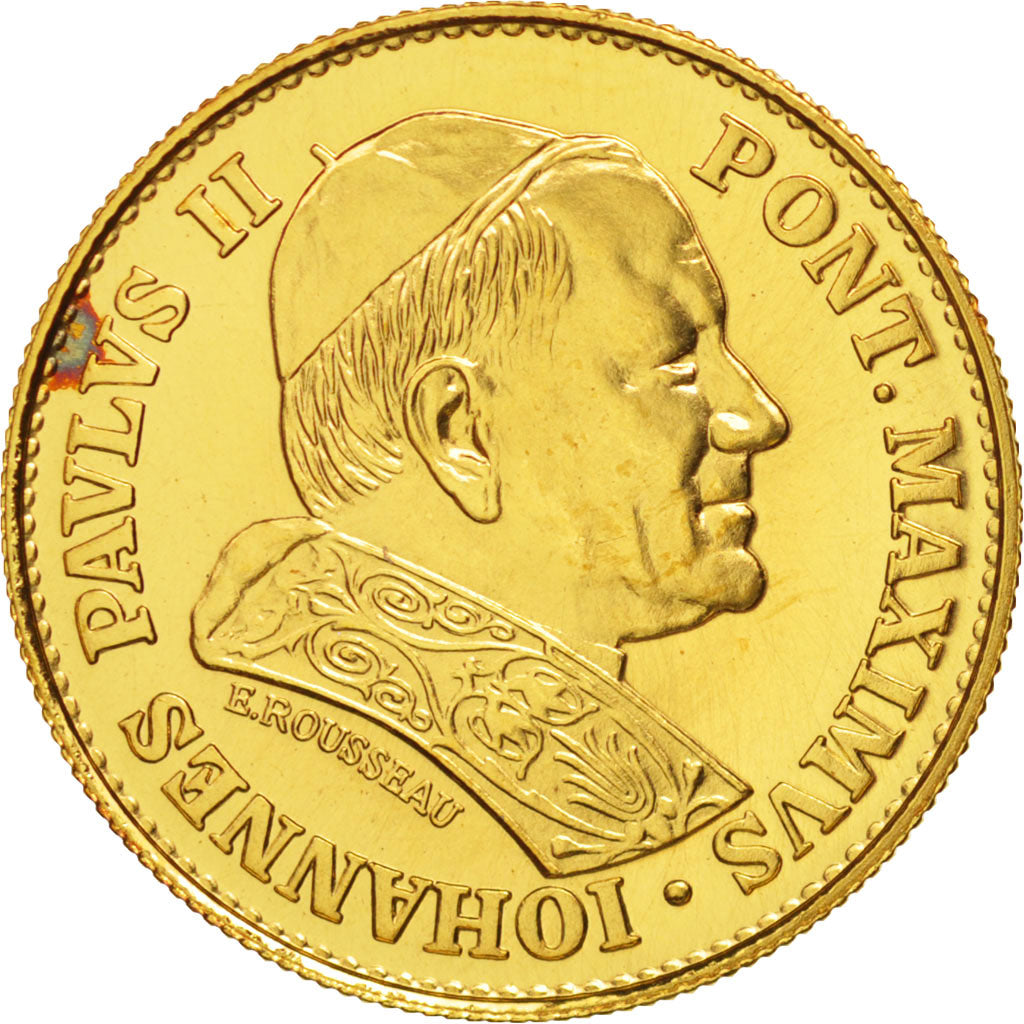 France, Medal, Jean-Paul II, 1980 Lisieux, Religions & beliefs, MS(65-70), Gold
