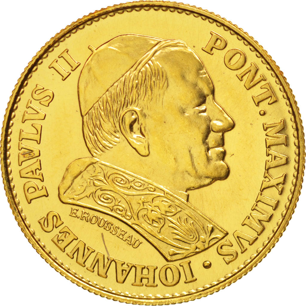Francia, Medal, Jean-Paul II, London, Religions & beliefs, FDC, Oro