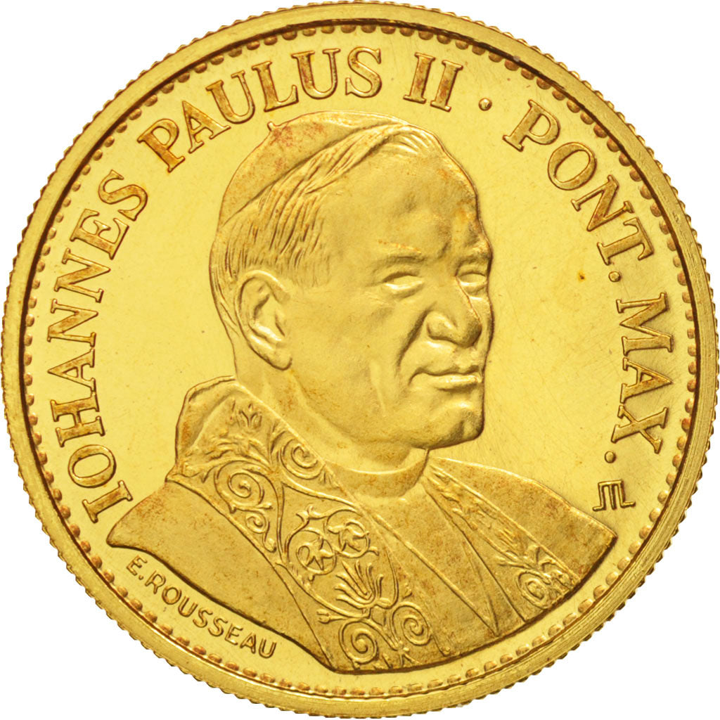 France, Medal, Jean-Paul II, Belgique, Religions & beliefs, MS(65-70), Gold