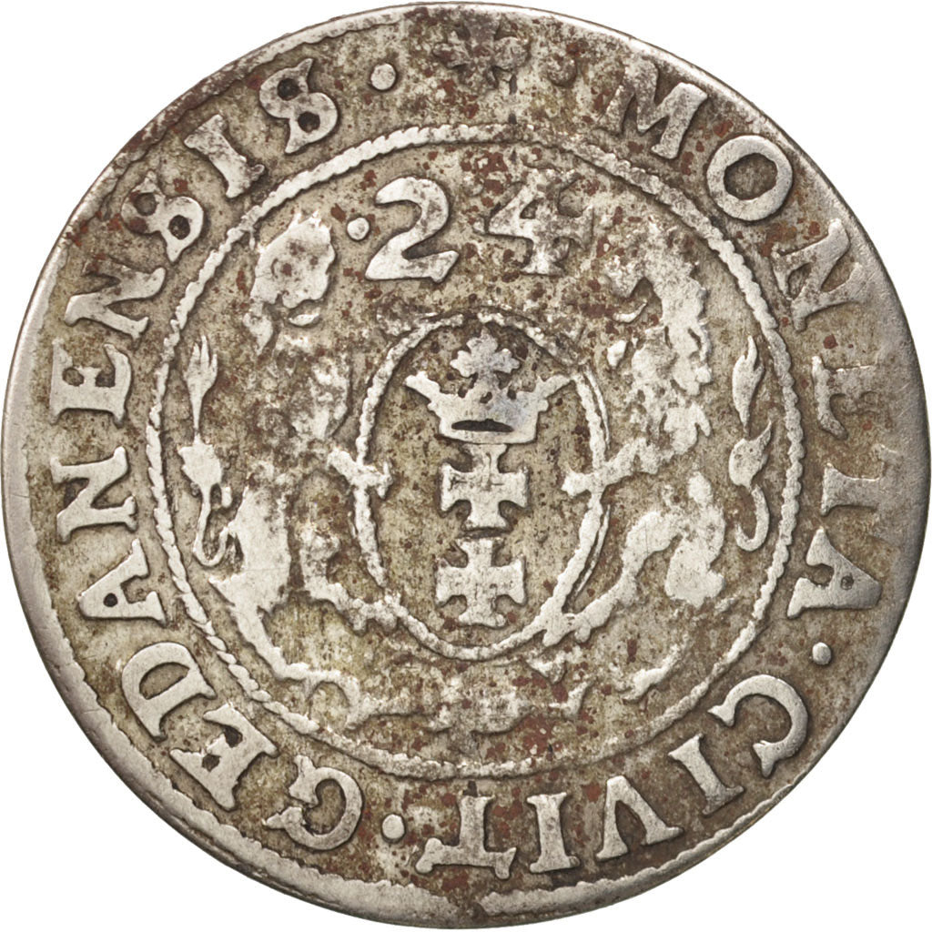 Poland, Sigismund III, Ort, 18 Groszy - 1/4 Thaler, 1624, EF(40-45), Silver