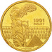 Francia, Medal, Le Louvre, Politics, Society, War, 1991, Jimenez, FDC, Oro