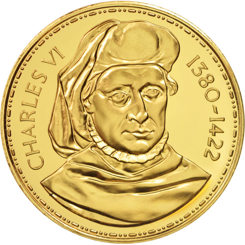 France, Medal, Charles VI, History, MS(65-70), Vermeil