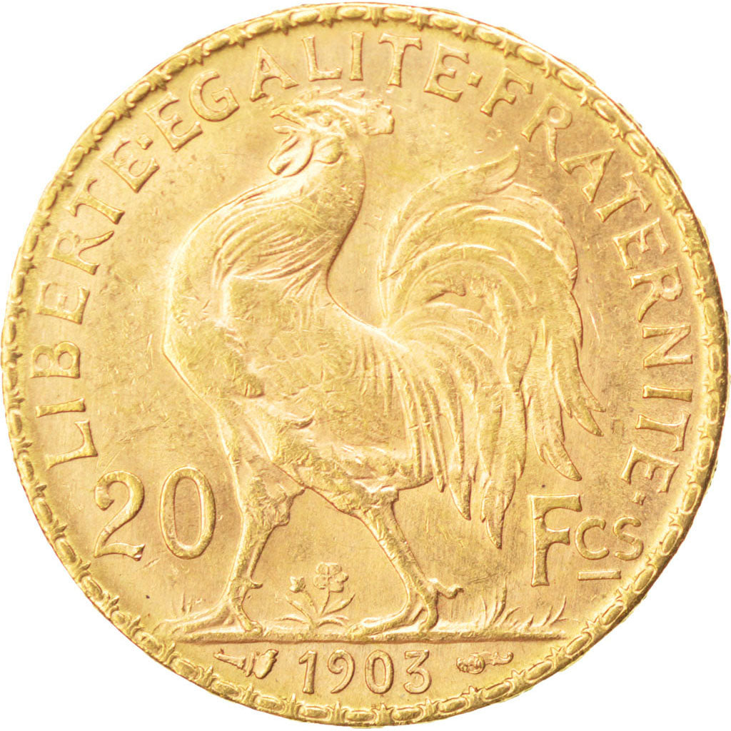 FRANCE, Marianne, 20 Francs, 1903, KM #847, MS(60-62), Gold, Gadoury #1064, 6.46