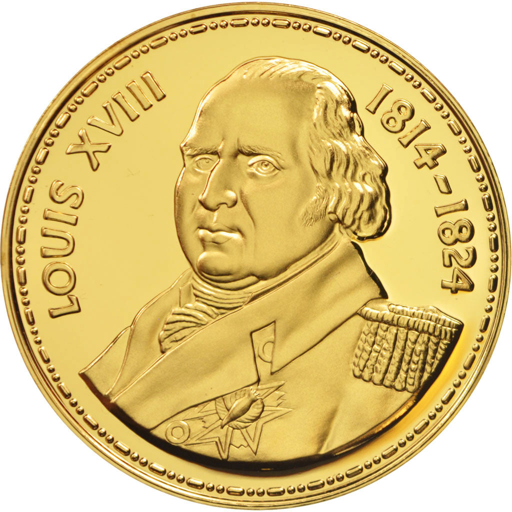 France, Medal, Louis XVIII, History, FDC, Vermeil