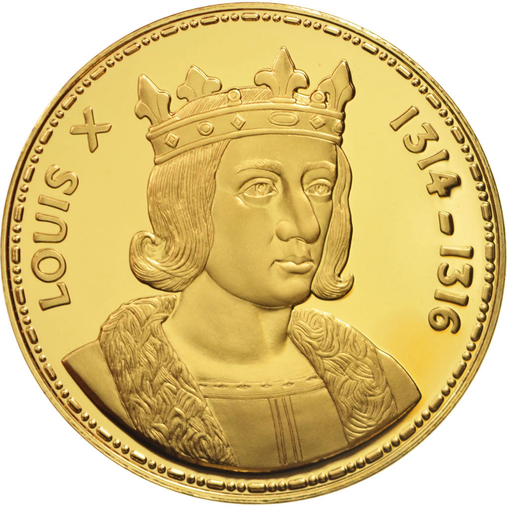 France, Medal, Louis X, History, MS(65-70), Vermeil