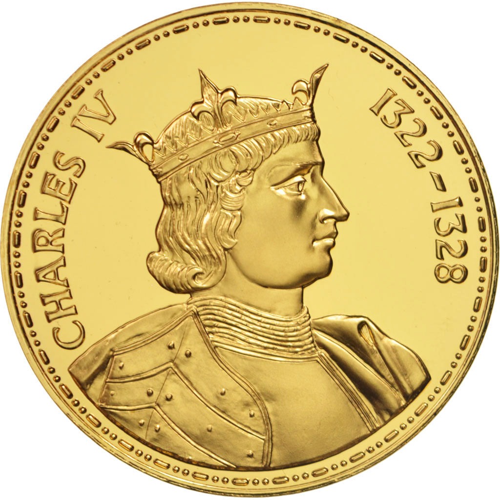 France, Medal, Charles IV, History, MS(65-70), Vermeil