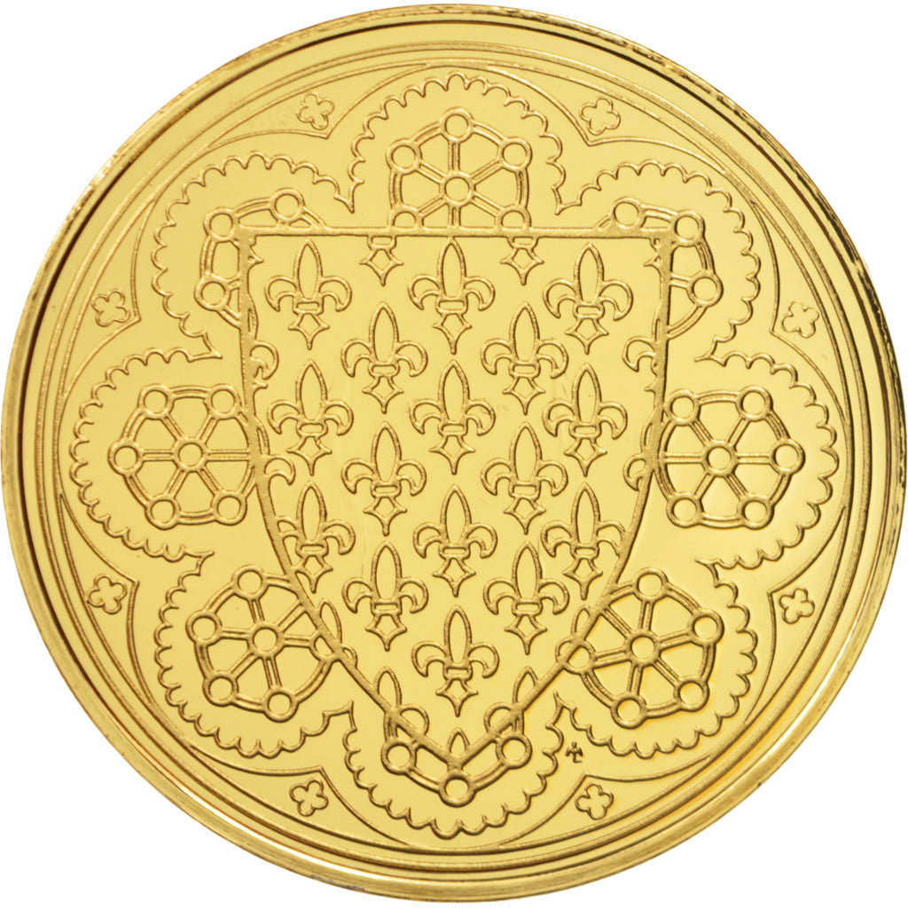 France, Medal, Charles IV, History, MS(65-70), Vermeil