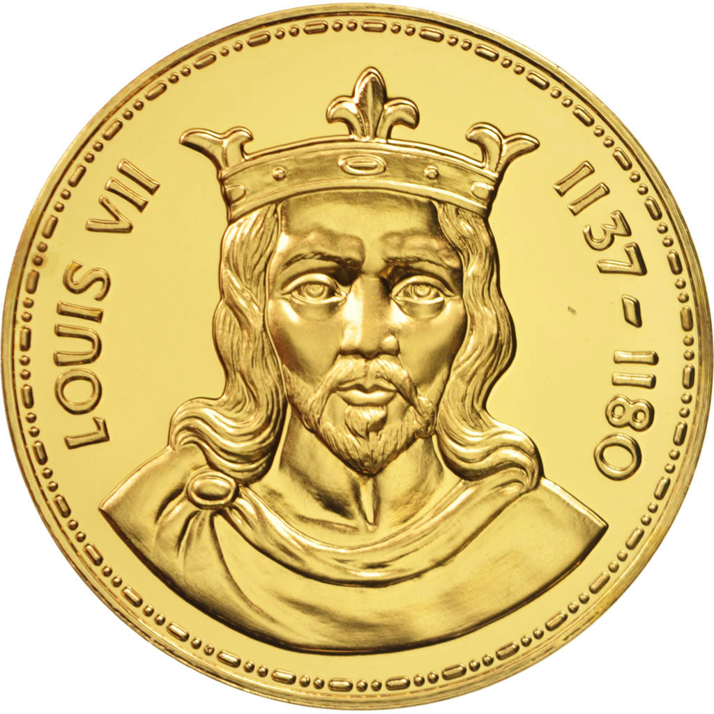 France, Medal, Louis VII, History, MS(65-70), Vermeil