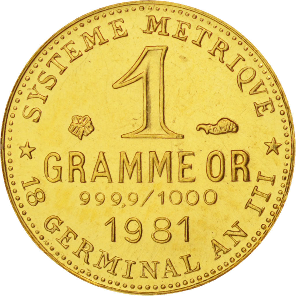 France, Medal, La Convention, History, 1981, MS(65-70), Gold