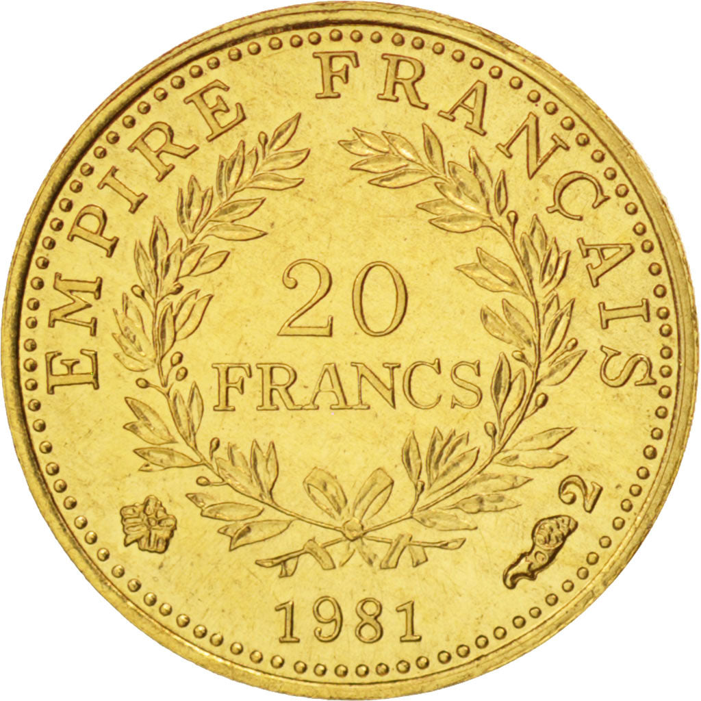 France, Medal, 20 Francs copy, History, 1981, MS(65-70), Gold