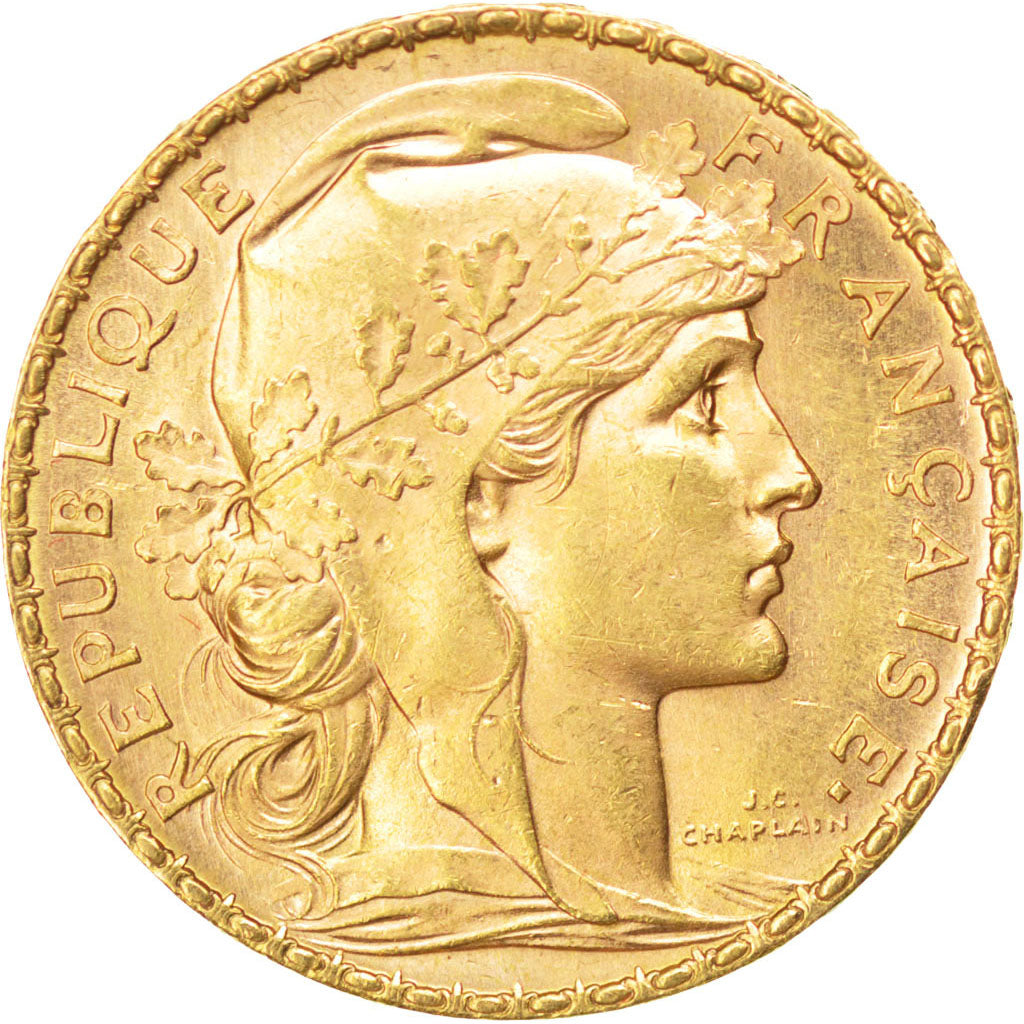 FRANCE, Marianne, 20 Francs, 1905, KM #847, MS(63), Gold, Gadoury #1064, 6.45