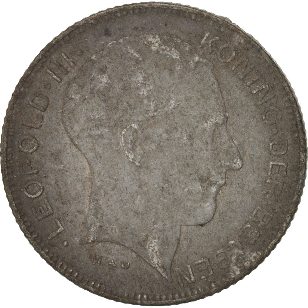 Coin, Belgium, 5 Francs, 5 Frank, 1945, VF(20-25), Zinc, KM:130