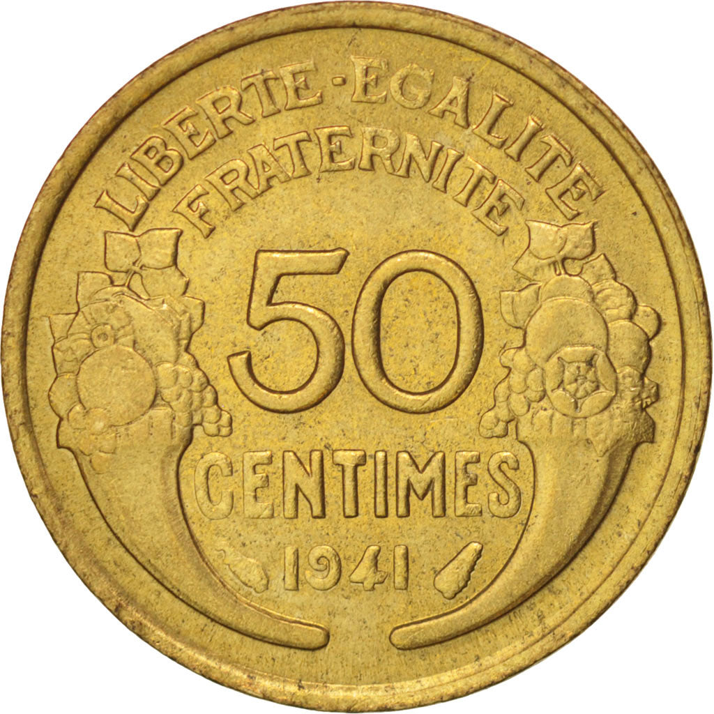Coin, France, Morlon, 50 Centimes, 1941, MS(63), Aluminum-Bronze, KM:894.1