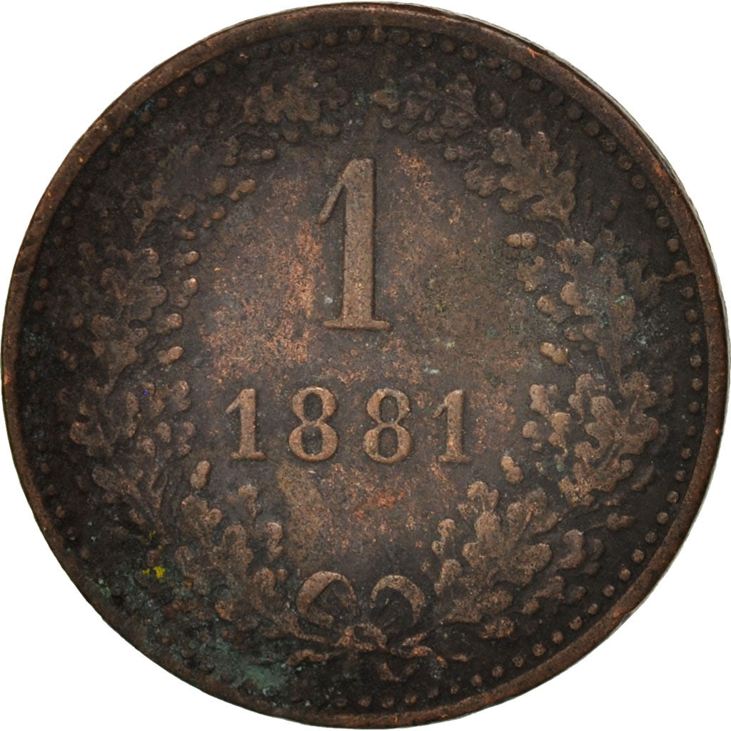 Austria, Franz Joseph I, Kreuzer, 1881, VF(30-35), Copper, KM:2186