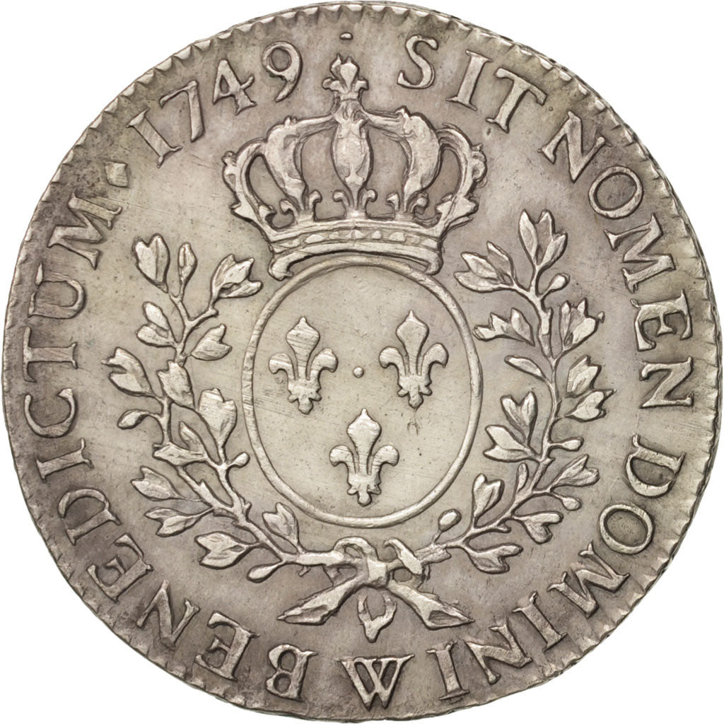 France, Louis XV, 1/2 Écu au bandeau, 1/2 ECU, 44 Sols, 1749, Lille, AU(55-58)
