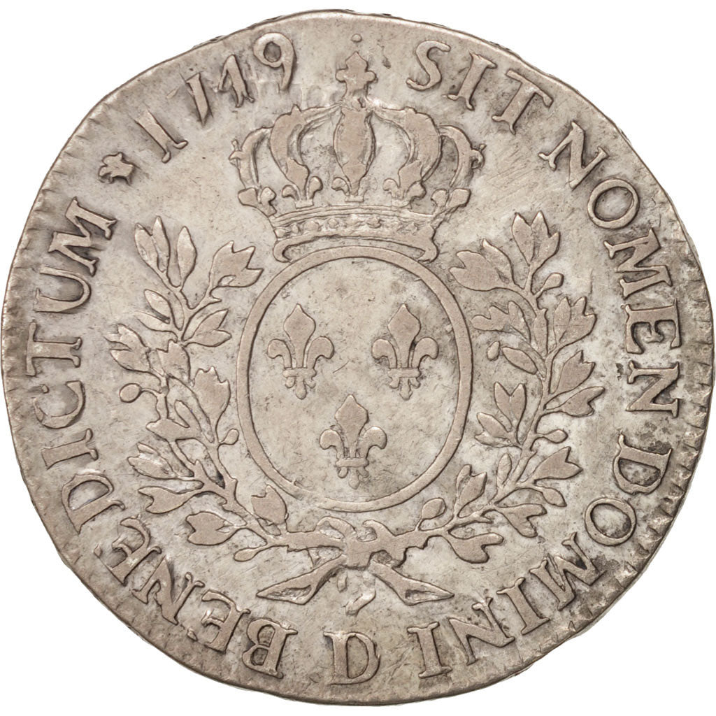 Moneta, Francia, Louis XV, 1/2 Écu au bandeau, 1/2 ECU, 44 Sols, 1749, Lyon